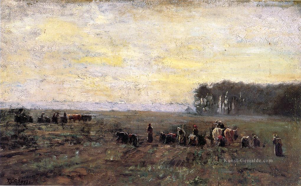 Haying Szene Impressionist Indiana Landschaften Theodore Clement Steele Ölgemälde